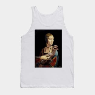 Lady with a Velociraptor Tank Top